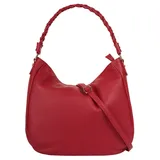 Samantha look Henkeltasche, echt Leder, Made in Italy rot