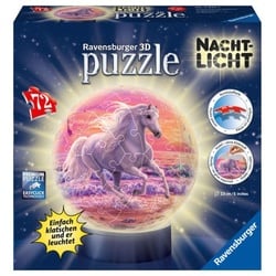 3D Puzzle Ravensburger Puzzle-Ball Nachtlicht Pferde am Strand  72 Teile