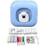 Thermodrucker Blue Hd Bt Mit 6 Rollen Thermopapier, 3 Rollen Farbigem Papier Und 6 Mini-aquarellstiften