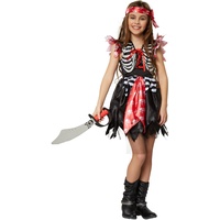 dressforfun 900354 - Mädchenkostüm Piratenprinzessin, ärmelloses Kleid mit angenähter Weste und mehrlagigem Rock aus Glanzstoff und Tüll (104 | Nr. 301746)