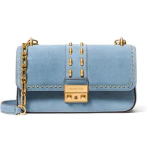 Michael Kors Tribeca Small Schultertasche Wildleder Blue