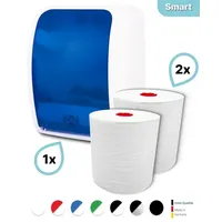 Blanc HYGIENIC SET: Handtuchrollenspender SENSOR, berührungslos, Blanc Cosmos +