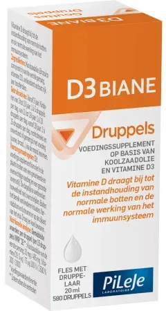 PiLeJe D3 Biane Tropfen Vitamin D Tropfflasche 20ml