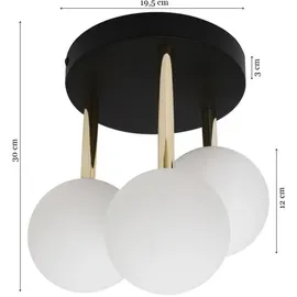 Zuma Line Ali 3x G9 rund Gold/Schwarz/Weiß