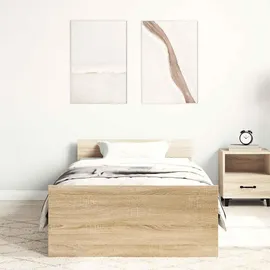 vidaXL Bettgestell 90 x 200 cm Braun