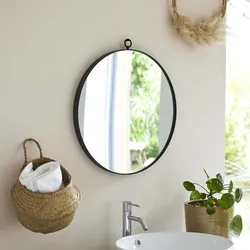 Spiegel Wandspiegel aus Metall rund Badezimmer Badspiegel Schlafzimmer Flur