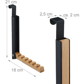 Relaxdays Türgarderobe klappbar 2x Schwarz
