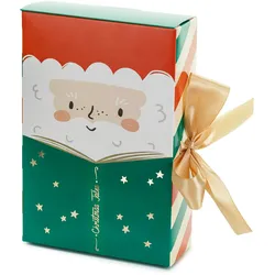 Geschenkbox Weihnachtsmann 6x15x22,5cm Geschenkschachtel Geschenke Geschenkverpackung Weihnachten Nikolaus Verpackung Weihnachtsgeschenke