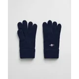 GANT Unisex Shield Wool Gloves Handschuhe, Marine, Standard - Einheitsgröße