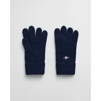 GANT Unisex Shield Wool Gloves Handschuhe, Marine, Standard - Einheitsgröße