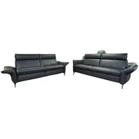himolla Garnitur 1926 EM St. Moritz Leder 22 Soft Nappa Nero Schwarz