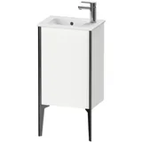 Duravit XViu Waschtisch-Unterschrank XV4480LB218 41x29x59,4cm, stehend, schwarz matt, Anschlag links, weiß matt
