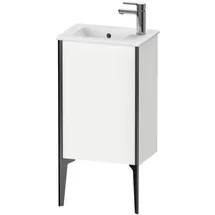 Duravit XViu Waschtisch-Unterschrank XV4480LB218 41x29x59,4cm, stehend, schwarz matt, Anschlag links, weiß matt