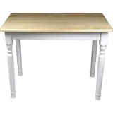 Esstisch Küchentisch Tisch Kiefer massiv Restaurant Holz Speisetisch in versch. Größen (80x80, Grau/Blau) - Weiß