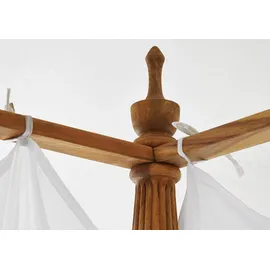 MASSIVMOEBEL24.DE Himmelbett Sheesham 180x200x224 braun geölt Nature Brown #532