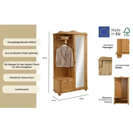 OTTO home Kompaktgarderobe Adele 108 x 185 x 40 cm Beige