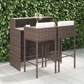 vidaXL Gartenbar-Set 3-tlg. Braun