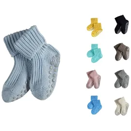 Falke Haussocken Cotton Catspads mit rutschhemmendem Noppendruck, Größe 62-68 - Weiß off-white 2040,