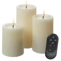 unique candles LED Kerzenset UNIQUE 3 St. beige