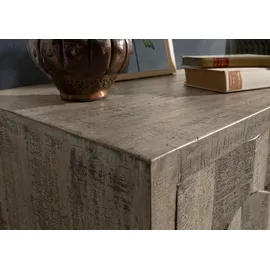 MASSIVMOEBEL24.DE Kommode Mango 86x46x86 grau lackiert STILMÖBEL #108