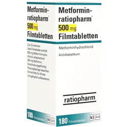 METFORMIN-ratiopharm 500 mg Filmtabletten 180 St