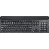 Targus EcoSmartTM Bluetooth® Tastatur Deutsch, QWERTZ Schwarz Beleuchtet, Ergonomisch, Geräuschar