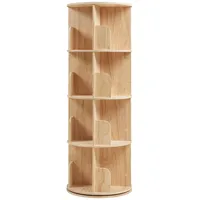 [en.casa] Drehbares Bücherregal 125 x 44 x 44 cm Beige