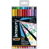 BIC Fineliner Intensity Fine, CEL1011728, Strichbreite 0,4 mm, sortiert, 20 Stück