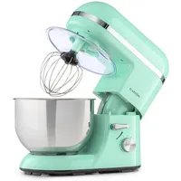 Klarstein Küchenmaschine mit Kochfunktion, 1800 W, 5.2 l Schüssel, Knetmaschine Teigmaschine Teigknetmaschine Rührmaschine Standmixer blau|grün