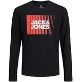 JACK & JONES Jungen Jjecorp Logo Tee Play Ls O-Neck Noos Jnr T-Shirt, Schwarz, 152