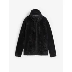bonprix Kuschel-Fleecejacke bequem geschnitten, schwarz, 40/42 (M), Fleece