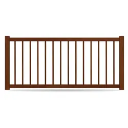 Zaun, Aluminium, Rostoptik, Rostrot Metall-Effekt, Modell Cottbus, flexible Befestigungssysteme, Zaunelement individuell konfigurierbar