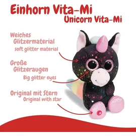 NICI Glubschis Einhorn 15 cm Schwarz