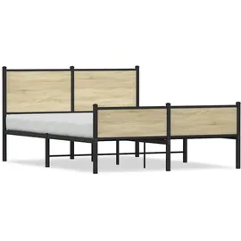 vidaXL Metallbett 140 x 190 cm Brown