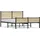 vidaXL Metallbett 140 x 190 cm Brown