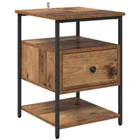 VidaXL Nachttisch mit Schubladen Altholz 40 x 42 x