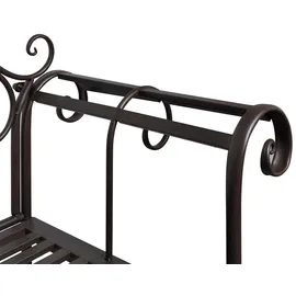 vidaXL Metallbank 132 x 46 x 85 cm braun