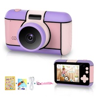 Kind Ja Kameras für Kinder, Spielzeugkamera,2,4 Zoll, Spielzeug, 32 Megapixel Kinderkamera (Wiederaufladbare Front- und Rückkamera für Ihre Kinder) lila