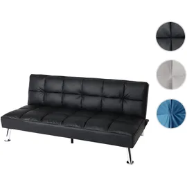 Mendler Sofa HWC-K21, Klappsofa Couch Schlafsofa, Nosagfederung Schlaffunktion Liegefläche 181x107cm ~ Kunstleder, schwarz