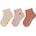 Baby 3er Pack Punkte Baby und Kinder-Socken im 3er Pack mit Umschlag Innenfrottee Punkte Blume Rippen-Motive Cremeweiß Größe 26 26