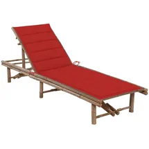 furnicato Garten-Sonnenliege 200 x 65 x 30-87 cm Rot