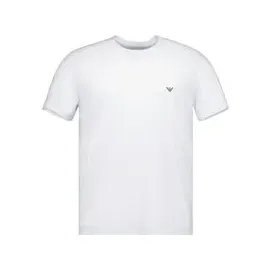 Emporio Armani T-Shirt mit Label-Print im 2er-Pack, Weiss, M