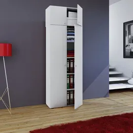 VCM Vandol Aktenschrank 70 x 40 x 218 cm weiß