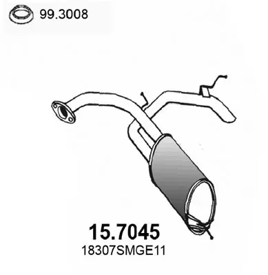 ASSO Endschalldämpfer 157045 für HONDA