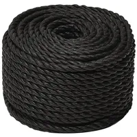 VidaXL Arbeitsseil Schwarz 14 mm 50 m Polypropylen
