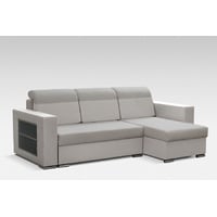 JVmoebel Ecksofa Sofa Designer Sofas Eckgarnitur Bettfunktion Bettkasten Schlafsofa, Mit Bettfunktion grau