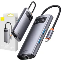 Baseus Metal Gleam 4in1 Hub, USB-C zu 3x USB 3.1 + USB-C PD + Ethernet RJ45