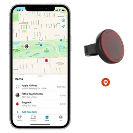 FIXED Tag Reflector with Find My - Fahrrad-Tracker schwarz/rot