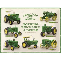 Blechschild John Deere - Nothing runs like a deere