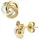Jobo Ohrstecker Knoten Gelbgold 585 2 Diamanten